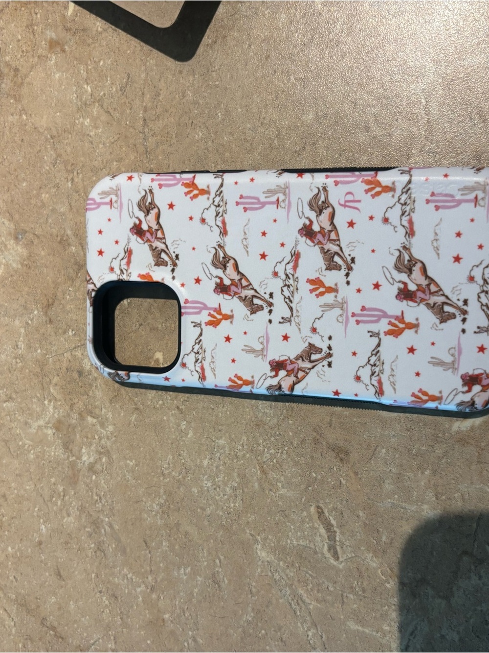 White Western Cowboy Print Phone Case – Cute Rodeo Pattern Cover